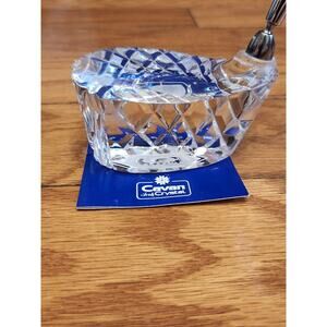Golf Club CAVAN IRELAND Hand-Cut Lead Crystal Glass‎ Silver Pen Paperweight